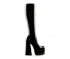 Bottes Noires Montantes Style Gothique Windsorsmith Pour Femmes