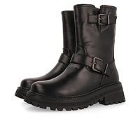 Bottes noires style motard à boucles pour fille et garçon rauris