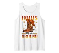 Bottes on The Ground Cowboy Country Western Débardeur