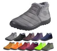 Bottes orthopédiques chaudes imperméables à enfiler pour femme et homme, bottes de neige antidérapantes avec doublure en fourrure, Egrey, 37 EU