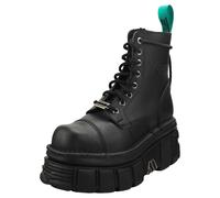 Bottes Plateformes New Rock - Combat Vegan Noir Unisexe - 44 EU