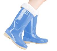 Bottes Pluie Femme Imperméables Bottines Résistantes avec Semelle intérieure Confortable Plates pour La Boue Et Toutes Les Saisons