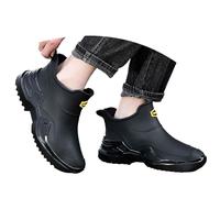 Bottes Pluie Imperméables Homme et Femme de doublées Protection Contre Les claboussures Bottines Caoutchouc pour Cuisine Pêche d'équitation légantes l'extérieur