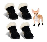 Bottes pour Chien, 4pcs Chaussures pour Chien Antidérapantes, Bottes pour Chien de Protection, Adaptées Aux Chiens de Petite et Moyenne Taille pour les Activités de Plein Air En Hiver, Lavables (XL)