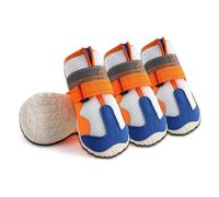 Bottes pour Chien - Bottines Anti-Dérapantes Protège-Pattes - Chaussures pour Chien Trottoir Chaud - pour Extérieur Hiver Neige Pluie Été Marche sur Sols Trottoir Parquet Teckel Bouledogue