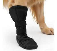 Bottes pour Chien de cicatrisation antidérapantes Noires, Protection pour Pattes blessées Post-opératoires (1 Unité,L)