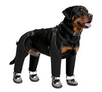 Bottes Pour Chiens - Bottes À Bretelles Pour Chiens | Chaussures Antidérapantes Pourr Chienss, Protecteur De Pattes De Chien Avec Protection De Pattes D'animaux De Compagnie, Sangle Auxiliaire Réglabl