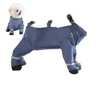 Bottes pour chiens - Protections de pattes | Coussinets pour pattes | Chiffon imperméable pour chiots d'une seule pièce avec bretelles, chaussures de protection réglables pour pattes, bottes à