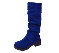 Bottes Pour Femme Bottes Cowboy Femme Botte Haute Caoutchouc Talon Mollet Large Chaussure Hiver Bottines Compensées Bottine Boots Cuir Plates Chaussures Cavalieres Pour Confortable De Randonnée,38