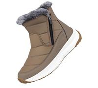 Bottes Pour Femme Bottes Doublure Polaire Imperméable Durable RandonnéE Bottines Semelle AntidéRapant Chaussures Mousse A MéMoire Chaussures D'Hiver (Khaki, 42)
