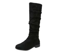 Bottes pour Femme Bottines en Daim Femmes Mi-Mollet Bottes de Randonnée Boots de Trekking Outdoor Confortable Chaudes Boots Bout Rond Classique Chaussures d'hiver pour un Look Décontracté et Élégant