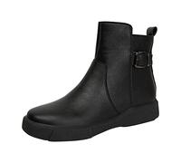 Bottes Pour Femme Plates Boots Pointu Classique Pour Femme Boots Longues Hiver Confortable Bottes de Combat Décontractées Mesdames sur Les Botte Confortables Résistantes et Légères Chaussure Hiver