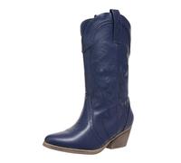 Bottes pour femme - Talon western - Bottines d'hiver pour femme - Bottes de cowboy à talon compensé - Bottes longues - Bottes de neige - Bottes d'hiver chaudes pour l'automne et l'hiver - Bottes de