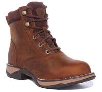 Ariat Bottes pour femmes Anthem - Bout rond, lacet, cuir pleine fleur imperméable - Brun