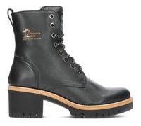 Bottes pour femmes - PANAMA JACK - PADMA POILU B6 - Cuir - Blanc/Noir - Talon plat - Haute tige 40