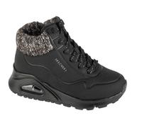 Skechers Fille Uno Gen1 Darling Daze Flat-Sheets, Black Synthetic Sweater Knit, 30 EU