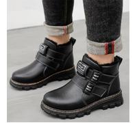 Bottes pour Garçon en Cuir Noir MR™ - Nouvelles bottes chaudes pour enfants 29