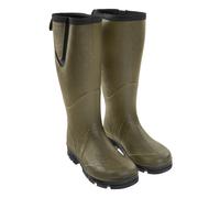 Bottes Professionnelles Homme Néopr?ne et PU Chasse P?Che Semelles Antidérapantes Lég?res Silencieuses et Élastiques Semelles Géométriques(Vert, 42)