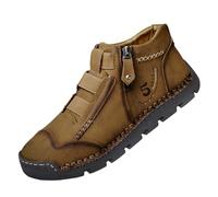 Bottes pour homme en cuir artisanal, pied large, imperméables | Cuir de qualité supérieure fait à la main, soutien de la plantaire, semelle antidérapante, parfaites pour les voyages et un