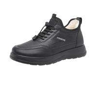 Bottes pour homme Printemps Automne Hiver Plus Velours Non Doux Semelle Chaude Coton Chaussures Confortables Épaissies Bottes pour tous les moyens et les personnes âgées Bottes de randonnée tendance