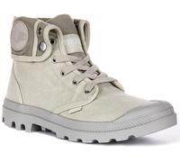 Bottes Pour Hommes Palladium Baggy Ankle En Toile Vegan à Lacets Beige EU 39-46