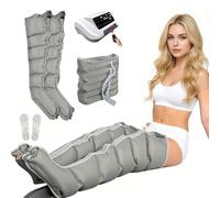 Bottes Pressothérapie avec Télécommande, Masseur Jambes Électrique à Air Comprimé, Pression 0-240 Mmhg et Minuterie 0-60 Min, Drainage Lymphatique, Circulation Sanguine et Jambes Légères