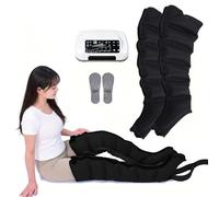 Bottes Pressothérapie, Botte de Pressothérapie pour Jambes, Massage Lymphatique Pour Jambes, 6 Modes Combinés, Compression Régulée Par Capteur, Télécommande Sans Fil