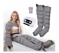 Bottes Pressothérapie, Botte Drainage Lymphatique pour Jambes, Système Pressothérapie 6 Zones Corps Entier, Machine de Pressothérapie Masseur Air Compression (Gris)