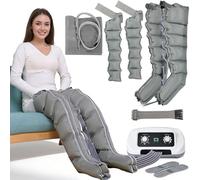 Bottes Pressothérapie Drainage Lymphatique | 6 Chambre Botte Pressothérapie Jambes Pieds Fatigués | Appareil Drainage Lymphatique Massage Jambe Lipoedeme | 0-240 mmhg (2 Jambes +2 Bras + 1 Ventre | L)