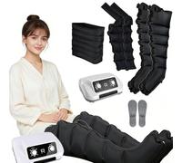 Bottes Pressothérapie Drainage Lymphatique 6 Chambres︱Bottes De Pressothérapie Jambes Et Abdomen Favorise La Circulation Sanguine︱0-30 Min, 0-240 Mmhg Réglables (Noir XL, 2 arms+2 legs+waist)