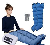 Bottes Pressothérapie Drainage Lymphatique 6 Chambres︱Bottes De Pressothérapie Jambes Et Abdomen Favorise La Circulation Sanguine︱0-30 Min, 0-240 Mmhg Réglables (Blue XL, 2 legs)