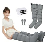 Bottes Pressothérapie Drainage Lymphatique 6 Chambres︱Bottes De Pressothérapie Jambes Et Abdomen Favorise La Circulation Sanguine︱0-30 Min, 0-240 Mmhg Réglables(Gris XL, 2 legs)