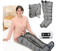 Bottes Pressothérapie Drainage Lymphatique, Pressothérapie Professionnelle pour la Maison, 6 Chambres Appareil À Compression de Massage Jambes Et Ventre Et Bras (Grey 2legs+waist)