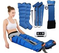 Bottes Pressothérapie Jambes 6 Chambres D'air Appareil De Massage À Compression D'air Pour Jambes Bottes De Pressothérapie Réglables En Pression Et En Durée