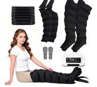 Bottes Pressothérapie Jambes, Appareil Drainage Lymphatique, Bottes De Compression Pneumatique, Télécommande Sans Fil, Déflation Automatique, 6 Modes De Massage, Améliore La Circulation