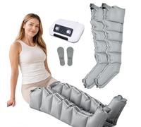 Bottes Pressothérapie Jambes, Botte Pressothérapie Lymphatique，Gris：L