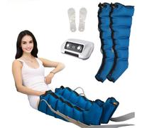 Bottes Pressothérapie XL, Machine de Pressothérapie, Masseur de Compression d'air Jambes Drainage Lymphatique, Appareil Circulation Sanguine Jambes, Massage et Relaxation (Bleu, 2 Legs)