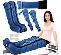 Bottes Pressothérapie XL, Masseur à Compression d'air pour Jambes/Bras/Taille, Drainage Lymphatique Jambes, Appareil Circulation Sanguine Jambes, Massage Jambe, Noir