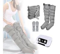 Bottes Pressothérapie XL, Pressothérapie Drainage Lymphatique Jambes, 6 Chambre Appareil Pressothérapie Jambes Et Ventre Et Bras, Circulation Sanguine (Gray, 2 legs + waist)