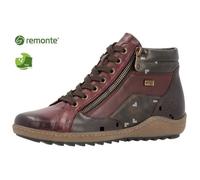 Bottes - REMONTE - R1458 - Cuir Rouge - Talon Compensé - Semelle Amovible 36