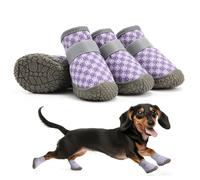 Bottes respirantes et antidérapantes pour chien, protection des pattes toutes saisons, pour trottoir chaud, neige, glace et sols intérieurs, ajustement confortable et sûr pour petites races (violet