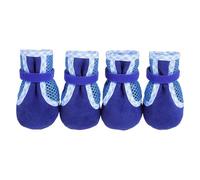 Bottes respirantes pour chien, toutes saisons, antidérapantes, protection des pattes pour chiens, promenades quotidiennes, sols durs, chaussures de trottoir_XL (bleu)