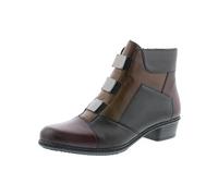 Bottes - RIEKER - Y0764 - Noir - Cuir - Talon compensé 2cm - Zip 37