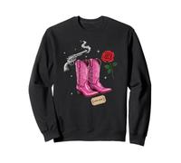 Bottes Rodeo Queen Rose Revolver Western Country Sweatshirt