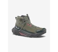 Bottes Salewa Pedroc 2 Leather Mid Powertex vert militaire gris rose femme - 38.5