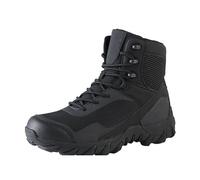 Bottes tactiques montantes pour homme - Bottes de randonnée d'hiver - Bottes de neige - Chaussures de travail en plein air - Chaussures de sécurité avec bout en acier - Respirantes et anti-écrasement