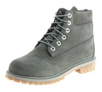 Bottes Timberland Premium 6 Wp Gris pour Enfant - Cuir, Lacets, Semelle Caoutchouc Résistante à l'Usure 36