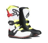 Bottes Trial Alpinestars Tech T Blanc/Rouge/Jaune Fluo/Noir40,5 Blanc,Rouge,Jaune Fluo,Noir