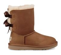 Bottes Ugg Bailey Bow II pour fille en daim-nubuck marron avec nuds soyeux à l'arrière et semelle légère 31