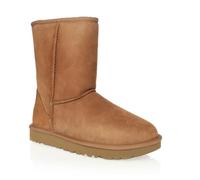 Bottes - UGG - Classic Short II - Cuir Marron - Talon Plat - Résistantes à l'eau 36